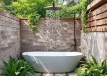 chuveirão no jardim