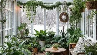decoração para jardim de inverno