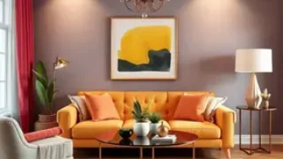 decoração com cores vibrantes