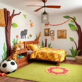 decoração quarto safari