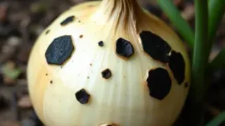 manchas pretas na cebola